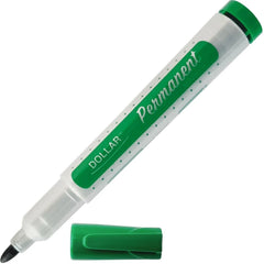 Dollar Permenant Marker Green Round Tip