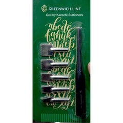 Greenwich Line Calligraphy Pen Set with Holder
