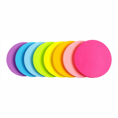 Sticky Notes Circle Shaped Multi Neon Colours
