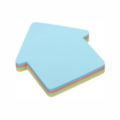 Sticky Notes Home Shaped Multi Neon Colours