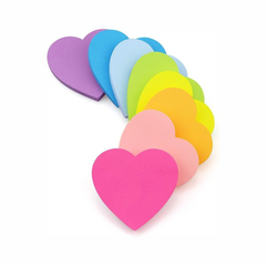 Sticky Notes Heart Shaped Multi Neon Colours