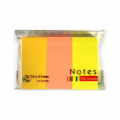 Sticky Notes 76x76mm Multi Colour 3 Stripes