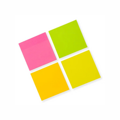 Sticky Notes 76x76mm Multi Neon Colours