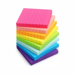 Sticky Notes 76x76mm Multi Neon Colours Lined