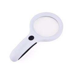 Hand Held Magnifying Glass Large LED Light + Note Check 9588