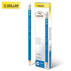 Dollar My Pencil with Rubber Graphite Pencil HB 12 PCS