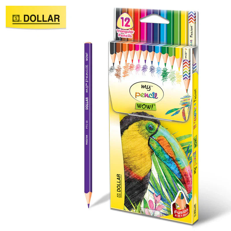 Dollar My Pencil Wow Colour Pencil 12 Set Large