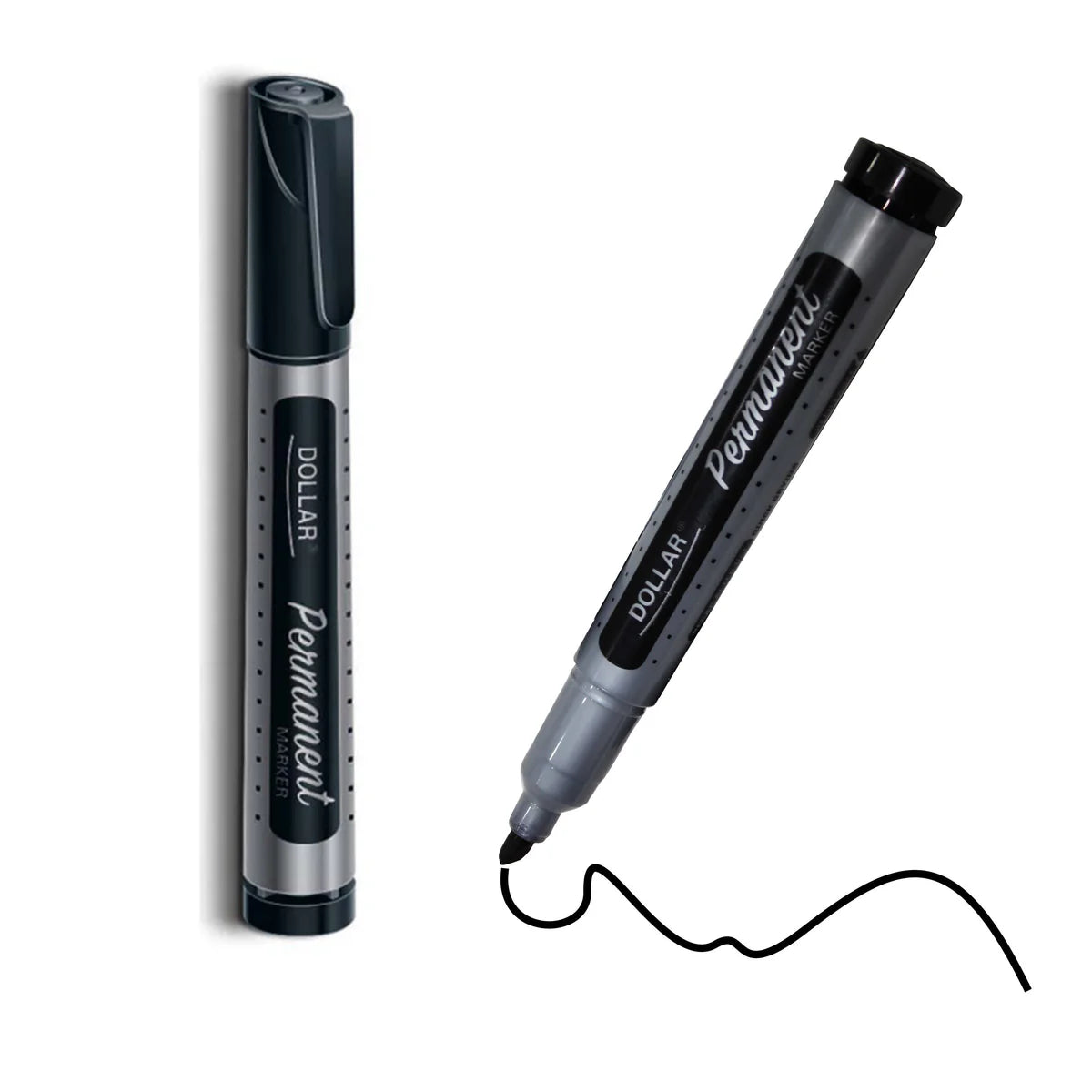 Dollar Permenant Marker Black Cut Tip