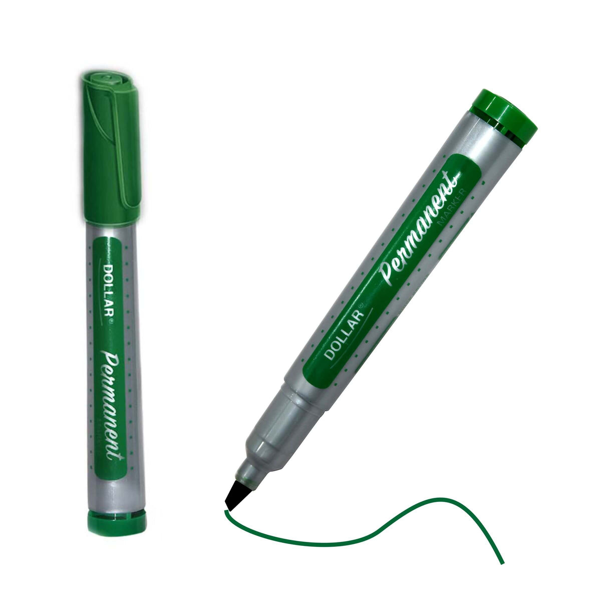 Dollar Permenant Marker Green Cut Tip
