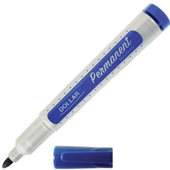 Dollar Permenant Marker Blue Round Tip