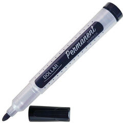 Dollar Permenant Marker Black Round Tip