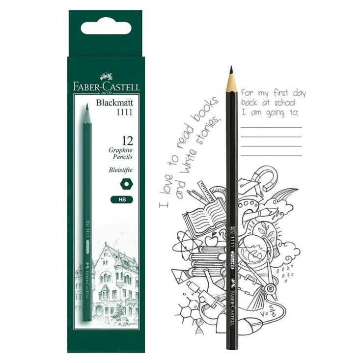 Faber Castell Graphite Pencils HB 1111 Without Eraser Pack 12p