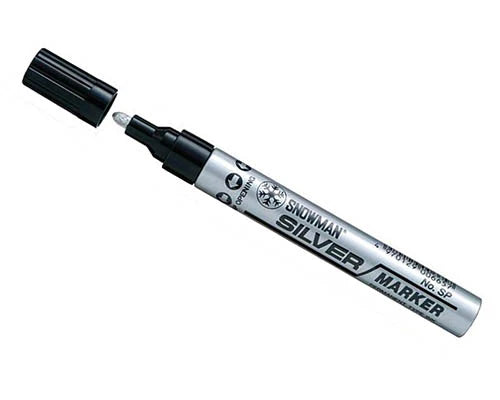 Snowman Silver Marker Large