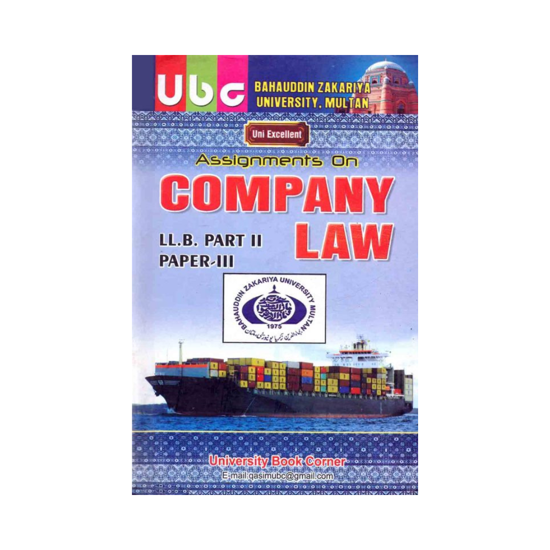 UBC Company Law by Khurram Amir Qureshi for BZU LLB Part 2