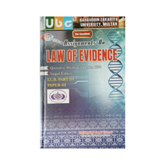UBC Law of Evidence By Khurram Amir Qureshi for BZU LLB Part 3 Paper 3