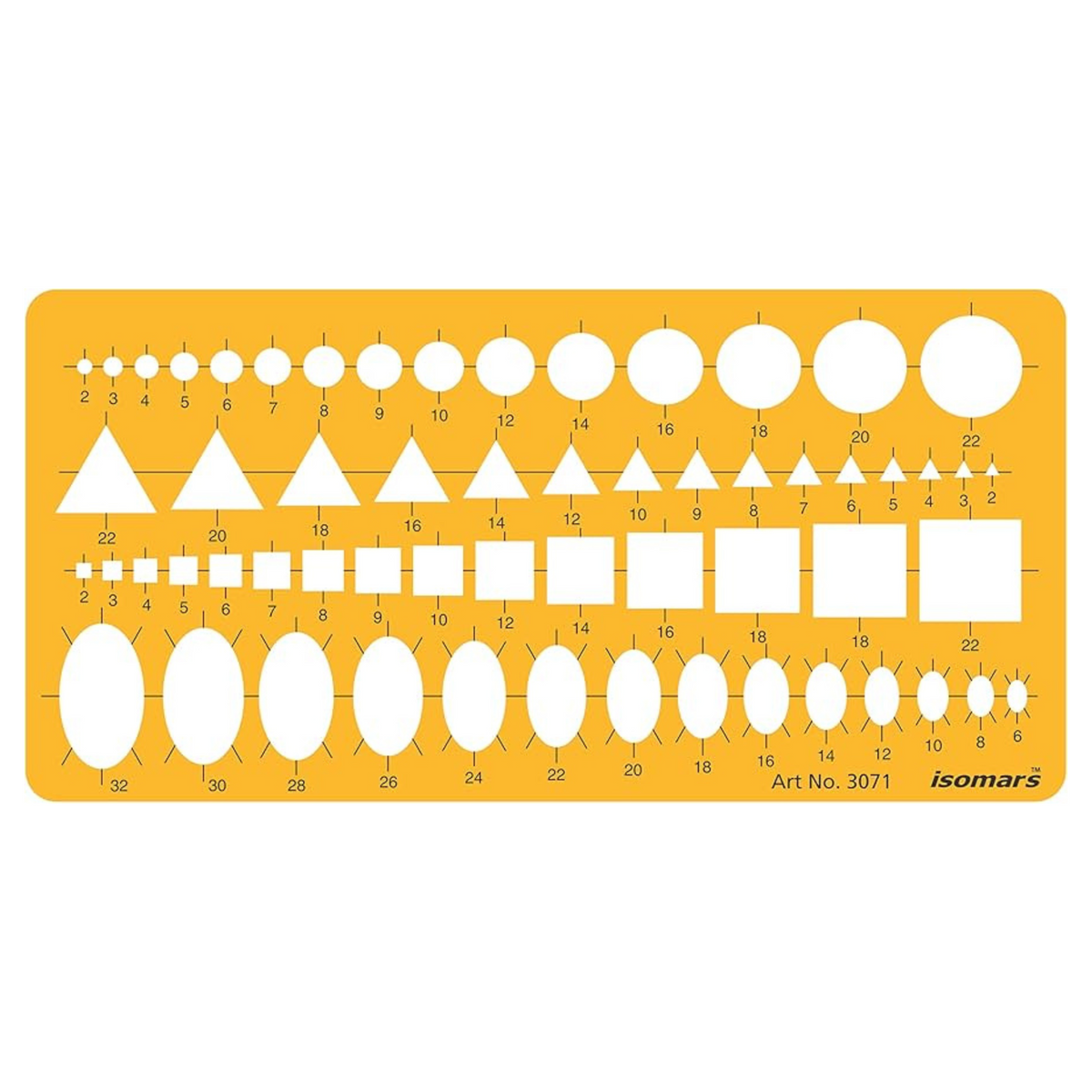 Stencil Shapes Circle Oval Hexagon Square Triangle